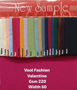 Tela Valentino Lycra al por Mayor, 220 GSM, 60 Pulgadas, Material de Punto Texturizado de Poliéster y Spandex para Camisetas y Ropa Deportiva - Product Image 1