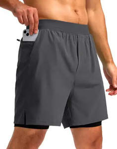 Shorts en polyester pour hommes, vente en gros, shorts décontractés d'été pour hommes, couleur unie, grande taille, shorts de sport pour hommes - Product Image 6