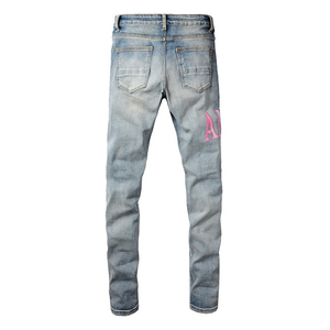 BEST ROCK INTERNATIONAL Jeans Ajustados Elásticos de Algodón 100% Transpirables y Ligeros para Hombre, Estilo Urbano Europeo Americano - Product Image 1