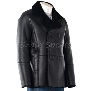 New Arrival Design Lamb Fur <b>Long</b> Shearling <b>Jacket</b> For Men Winter Warm Thick Botton Pattern <b>Leather</b> <b>Jackets</b> - Product Image 6