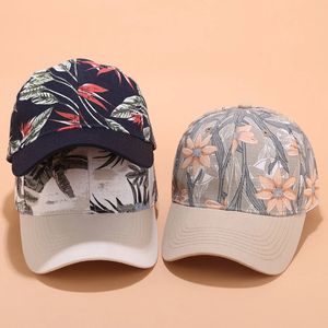 Gorra de béisbol con estampado floral de verano para mujer, gorra ajustable con visera, sombrero para el sol al aire libre, sombrero suave para mujer, sombreros de ala suave - Product Image 1