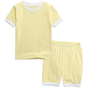 Organic Cotton Baby Suit Short Sleeve Bodysuit Pants Set Soft Breathable - Product Image 1