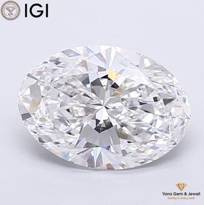 Diamante Cultivado en Laboratorio con Certificado IGI, Claridad VVS1, Color D, Corte Oval Excelente, 3.00 Quilates, para Joyería Fina - Product Image 1