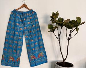 Elegant 100% Cotton <b>Pyjama</b> Pants <b>for</b> Women Casual Rayon Crepe Palazzo Soft Woven Sleepwear Breathable Fashionable <b>Summer</b>/Winter - Product Image 5