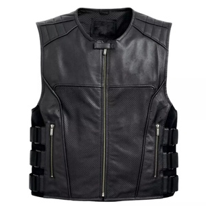 Chaleco de Motociclista de Cuero Genuino, Grueso, Transpirable, para Invierno, con Logotipo Personalizado y Marca Privada - Product Image 5