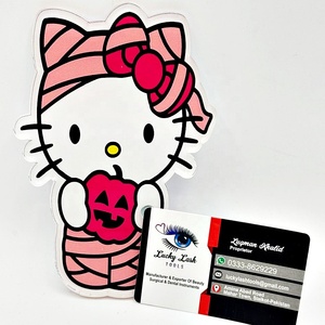 Vente en gros de carreaux de cils acryliques Kitty Cat, extension de cils spéciale Halloween personnalisable à la mode, porte-palette, outils pour cils - Product Image 6