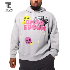 Sweat-shirts à capuche pour hommes, style streetwear, impression 3D, coupe ample, fabrication industrielle, impression en relief, style hip hop. - Product Image 1
