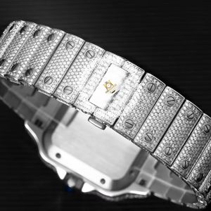 Reloj de Cuarzo Moissanite VS1 de Lujo y Alta Calidad para Hombre, Dos Tonos Plata y Oro, Resistente al Agua 10 Bar, Cierre Plegable, Ecológico - Product Image 4