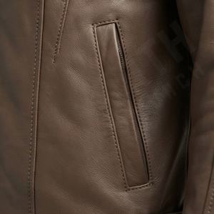 แจ็คเก็ตหนังแท้สำหรับขี่มอเตอร์ไซค์คุณภาพดีที่สุดสำหรับผู้ชาย รุ่นใหม่ล่าสุดสำหรับฤดูหนาว พร้อมแผ่นป้องกันที่ถอดออกได้ สามารถสั่งทำได้ - Product Image 5