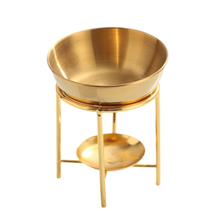 Solid Brass Aroma Oil Burner Candle <b>Tealight</b> <b>Holder</b> Home Bedroom Decor - Product Image 1