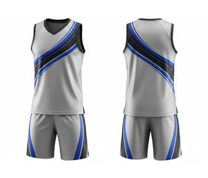 Custom Logo Basketball Kit Sublimated Jersey and Shorts Set Quick Dry Breathable Polyester Team Sportswear For <b>Men</b> Women Youth - Product Image 1