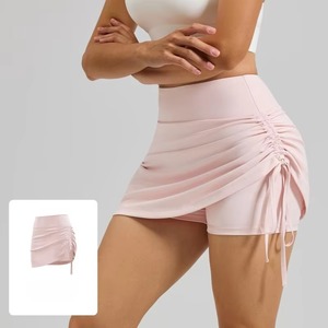 Jupe plissée personnalisée pour femme, taille haute, 2 en 1, sportive, pour la course à pied, le tennis, le paddle, le golf, le pickleball, avec poche - Product Image 2