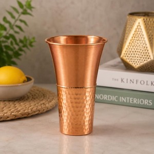 Eco Friendly Copper Water Glass Reusable Handmade Drinking <b>Cup</b> For Sustainable Kitchen And Home Lifestyle - Product Image 4