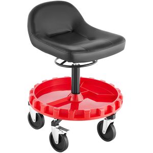 Taburete Rodante para Garaje con Altura Ajustable de 22-26 Pulgadas, Capacidad de 300 LBS, Neumático, con Bandeja, Asiento Móvil para Reparación de Automóviles - Product Image 2