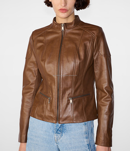 Nouveau Style Vestes pour Femmes Moto Meilleure Arrivée Manches Longues Personnalisé Nouveau Design Femmes Vestes En Cuir - Product Image 3