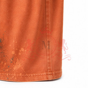 T-shirt élégant décontracté effet délavé avec col rond confortable et tissu en coton léger - Product Image 4
