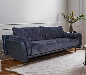 Sofá Esquinero en Forma de L TITANIC de 15 Piezas, Tapizado en Piel Sintética y Terciopelo, Estructura de Madera Maciza de Sal, Látex Supersuave, Muebles Modernos para Sala de Estar - Product Image 2