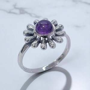 แหวนเงินแท้ 925 ประดับพลอย ดีไซน์พระอาทิตย์ งานแฮนด์เมด ราคาขายส่ง เครื่องประดับเงินทำมือ แหวนเงินประดับพลอยหลายชนิด - Product Image 3