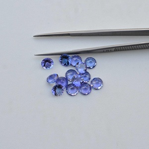 Piedras preciosas sueltas sin calentar de corte redondo facetado de tanzanita azul Natural de 5mm de Alibaba Fabricante Mayorista nueva llegada de moda - Product Image 1