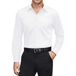 <b>Men</b>’s Stretch Stain-Resistant Dress <b>Shirt</b>, Long Sleeve Solid Button Down Business Casual Formal <b>Shirt</b> <b>for</b> Office and <b>Work</b> - Product Image 1