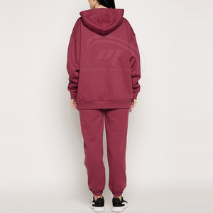 Fabricante Pakistaní, Chándal Casual con Capucha para Mujer, Ecológico, 100% Algodón, Color Sólido - Product Image 3