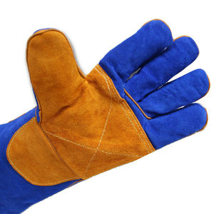 Highly Durable Double Layer Full Leather Welding <b>Gloves</b> Slip Resistant Golden <b>Driver</b> <b>Gloves</b> Heat Insulating Anti Static - Product Image 5