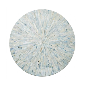 White MOP Shell Inlay Placemat Decorative Charger Plate for Luxury Entertaining and Stylish <b>Table</b> Setting - Product Image 2