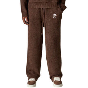 Pantalones Jogger de Punto con Pierna Ancha, Cintura Elástica Marrón, Estilo Casual para Descansar, Unisex, Ajuste Cómodo, Fabricante OEM, Calidad Premium - Product Image 6