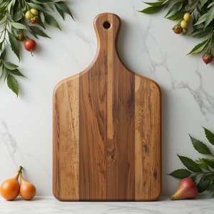 Planche à découper rectangulaire en résine avec trou de suspension, marron foncé, épaisseur 1,5 cm, compatible lave-vaisselle, design moderne pour la maison - Product Image 6