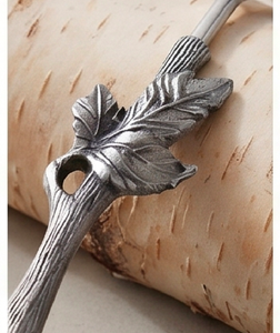 Ensemble de 2 cuillères à manche en forme de feuille, en métal plaqué argent, style vintage, compatibles lave-vaisselle, pour une table élégante - Product Image 2