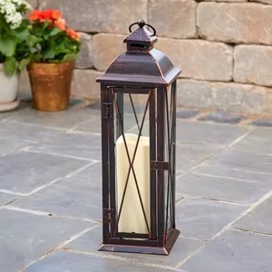 Lanterne en métal de qualité supérieure, porte-bougie décoratif, décoration de table pour mariage, jardin, patio, restaurant, hôtel, maison - Product Image 3