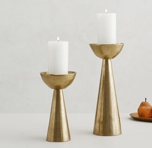 Artisan <b>Brass</b> Candle <b>Holder</b> for Home Table Arrangement Celebration Display with Premium Finish and Daily Decorative Use - Product Image 2