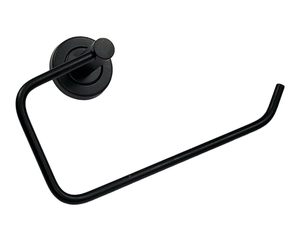 <b>Rectangle</b> Cut Towel Ring Stainless Steel Towel Stand With Black Color Drilling for Decorate Your Bathroom Multipurpose for Gift - Product Image 1
