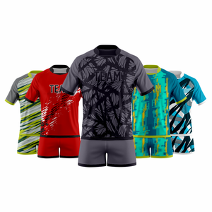 Ensemble de maillots de basket-ball unisexes personnalisés à prix d'usine, grande taille, manches courtes, impression par sublimation, uniforme d'entraînement d'équipe - Product Image 1