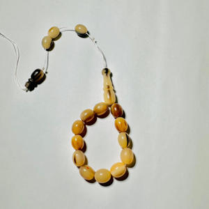 Perles de prière islamiques personnalisées OEM, fabrication artisanale, corne de buffle d'eau blanche naturelle polie, misbah de style turc, matériau artisanal - Product Image 1