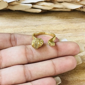 Nuevos Anillos de Buda Tribales de Latón para Boda y Compromiso, Anillo Abierto Religioso Chapado en Oro de 18k para Mujer, Venta al por Mayor/OEM/ODM - Product Image 2