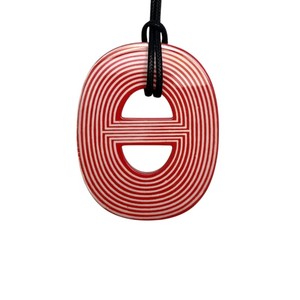 Pendentif en corne de buffle éco-responsable fait main, plaqué laque, style tendance, bijoux de mode unisexe pour femmes, forme ovale, anniversaire - Product Image 2