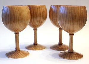 Wooden Wine Glass Handcrafted Olive Wood Drinking Cup Eco Friendly <b>Drinkware</b> for Home Party - Product Image 4