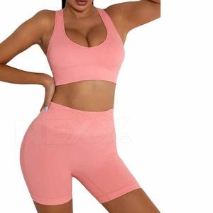 Logo Gym Clothing Active Wear Yoga Set Halter Tight Fitting <b>Short</b> Top Casual Fitness <b>Trousers</b> Suit <b>Women</b> Yoga Sets - Product Image 3