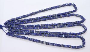 ลูกปัดหินลาพิส ลาซูลี สีน้ำเงิน AAA ทรงสี่เหลี่ยมขนาด 6-7 มม. ลูกปัดหินลาพิส ลาซูลี 16 นิ้ว รูปทรงโชคเกอร์จากหินลาพิส ลาซูลีธรรมชาติ - Product Image 5