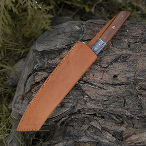 Couteau de boucher professionnel Imperial Enterprises en acier Damas, lame fixe, style industriel, avec étui en cuir, pour cuisine - Product Image 6