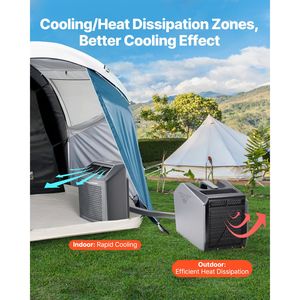 Aire Acondicionado Portátil de 5000 BTU con 3 Velocidades, Temporizador de 24H y Temperatura Ajustable de 16 a 32 °C, Aire Acondicionado Portátil Compacto - Product Image 3