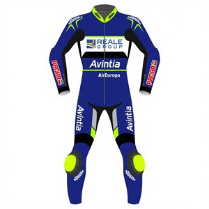 Traje de Cuero para Motociclismo Hector Barbera, 1 Pieza, Piel de Vaca/Canguro, Mono para Pista/Motociclismo, con Protección Nivel 2 - Product Image 1