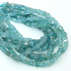 ลูกปัดอะพาไทต์-ขัดเรียบ-รูปทรงลูกบาศก์-เส้นยาว 16 นิ้ว ขนาดประมาณ 4 มม.-อุปกรณ์สำหรับผู้ค้าส่ง-หินธรรมชาติ - Product Image 1