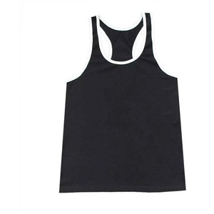 <b>Men's</b> <b>Black</b> Sleeveless <b>Tank</b> <b>Top</b> Solid Color O-Neck Knitted Casual Style - Product Image 1