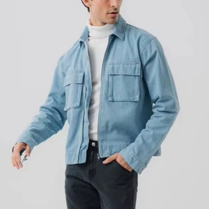 High Quality Men's <b>Denim</b> <b>Jackets</b> Distressed <b>Vintage</b> Jean <b>Jacket</b> Single Breasted Slim Fit <b>Denim</b> <b>Jacket</b> Men In Affordable Price - Product Image 1