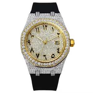 Hip Hop <b>Diamond</b> Jewelry <b>Watch</b> Square Bezel VVS Moissanite <b>Watch</b> Custom Band Iced Out Logo Men Bust <b>Diamond</b> <b>watch</b> - Product Image 4