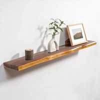 Estante de pared flotante de varias niveles con diseño de fase lunar creciente, rejilla de madera, expositor de cristales, caja de sombra celestial y soporte para almacenamiento de piedras