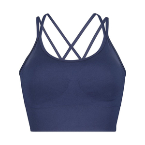 Soutien-gorge de sport sans couture léger et respirant pour femme, taille plus, couleur rouge, avec logo personnalisé, rembourré, sans armatures, idéal pour le yoga, la gym et le fitness - Product Image 2