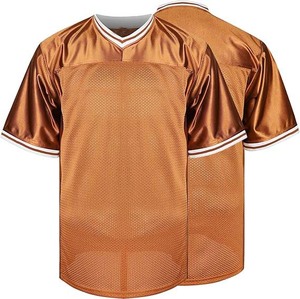 Maillot de baseball personnalisé pour homme en maille bronze, manches courtes, col en V, respirant, uniforme imprimé par sublimation, toutes saisons, vêtements pour adultes - Product Image 1